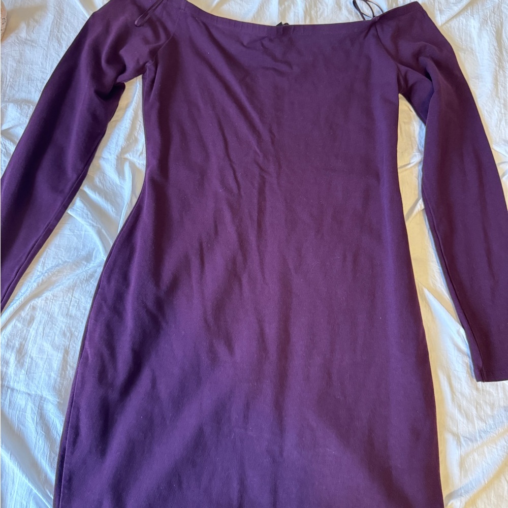 Express Long Sleeve Purple Dress